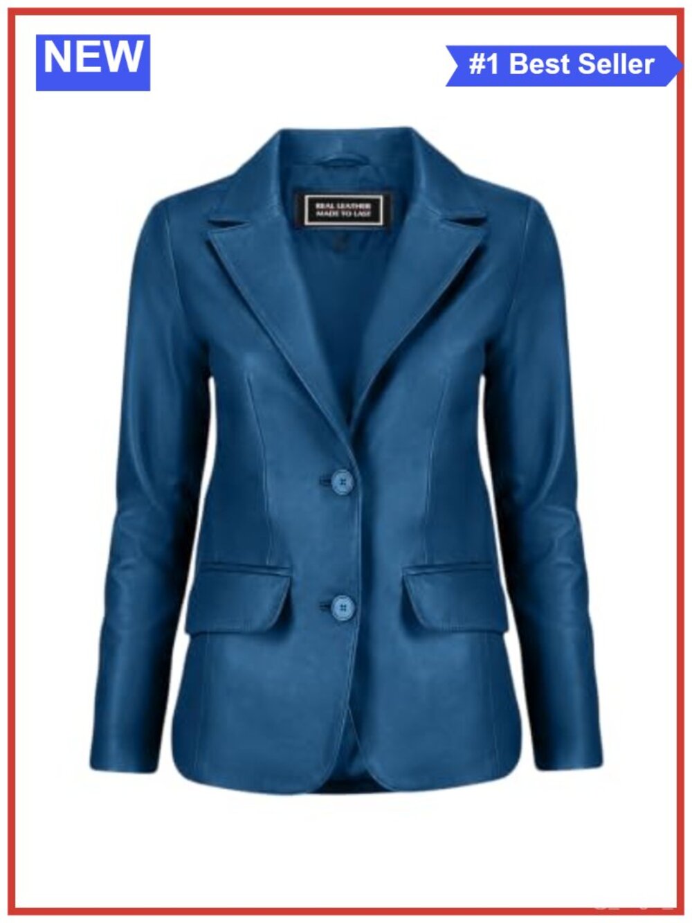 Classic Leather Blazer Women Casual Coat Genuine Lambskin
